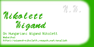 nikolett wigand business card